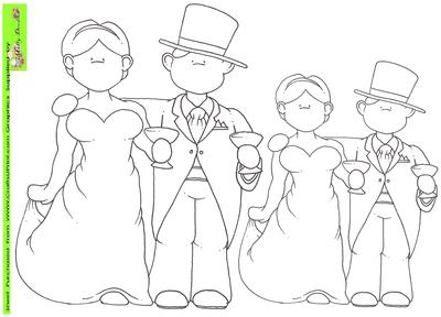 Wedding Toast Doodles Digital Stamp