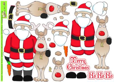 Rudolf and Santa Doodles