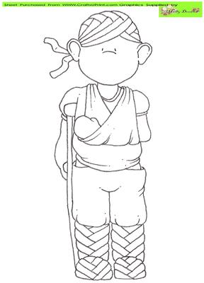 Bandaged Doodles Digital Stamp
