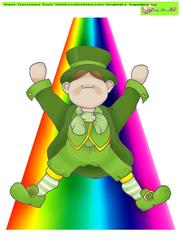 Rainbow Leprechaun Doodles Large Image