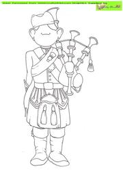 Bagpipe Doodles Digital Stamp