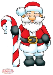 Candy Santa Doodles Large Image