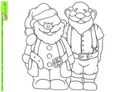 Santa and Snowman Doodles Digital Stamp