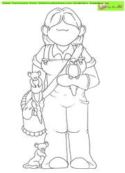 Kestrel Doodles Girl Digital Stamp