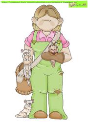 Kestrel Doodles Girl Large Image