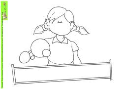 Table Tennis Doodles Digital Stamp