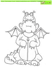 Dragon Doodles Digital Stamp