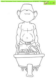 Builder with Barrow Doodles Digital Stamp