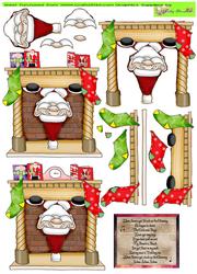 Santa Doodles Down the Chimney