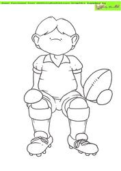 Sitting Sporty Doodles (rugby) Digital Stamp