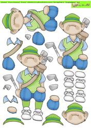 Sitting Sporty Doodles (golfer)