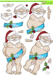 Cheeky Santa Doodles
