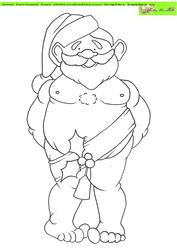 Cheeky Santa Doodles Digital Stamp