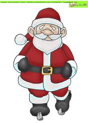 Skating Santa Doodles Large Image