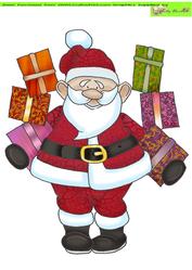 Santa Doodles with Gifts Large Image