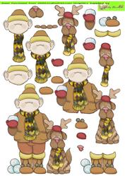 Snowball Doodles with His Dog