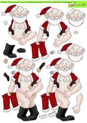 Wardrobe Malfunction Santa Doodles
