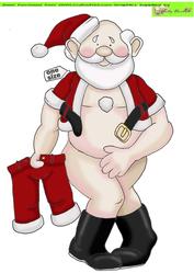 Wardrobe Malfunction Santa Doodles Large Image