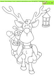 Rudolf Sleigh Doodles Digital Stamp