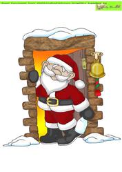 Good Morning Santa Doodles Large Image