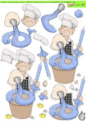 Freshly Baked Doodles Blue Iced