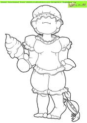 Bathing Belle Doodles Digital Stamp
