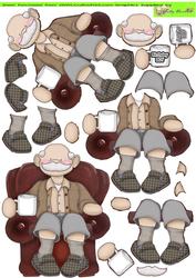 Seated Grandpa Doodles