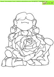 Liliac Rose Doodles Digital Stamp