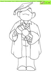 Graduation Doodles (male) Digital Stamp