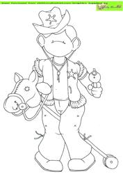 Cowboy Doodles Dandy Digital Stamp