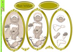 Tin Bath Sepia Framed Doodles