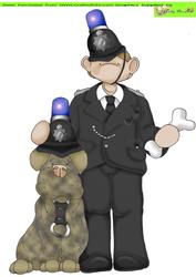 Police Dog Doodles Large Image