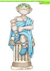 Seated Toga Doodles Large Image