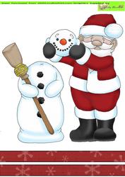 Snowmans Head Doodles Large Image