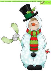 Snowman Suit Doodles Large Image