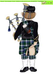 Bagpipe Doodles Large Image Backside