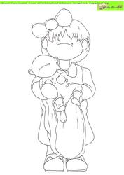 Christening Doodles Digital Stamp