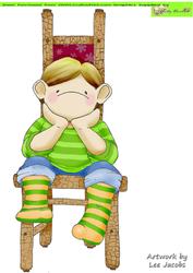 Seated Doodles Large Image