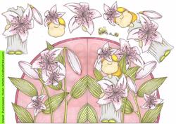 Lily Doodles Shaped Card