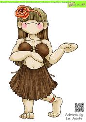 Hula Dancing Doodles Large Image