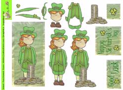 Good Luck Leprechaun Doodles with Coins