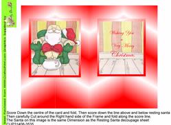 Santa Doodles Soaking His Feet Quick Card