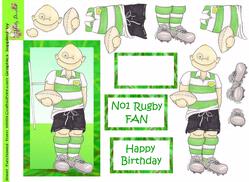 Rugby Doodles Decoupage