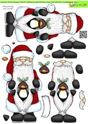 Santa Penguin Doodles