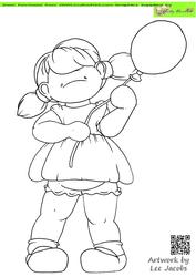Balloon Doodles Digital Stamp