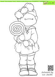 Lollipop Doodles Digital Stamp