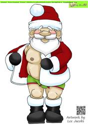 Stripping Santa Doodles Large Image