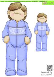 Onesie Doodles Large Image Blue