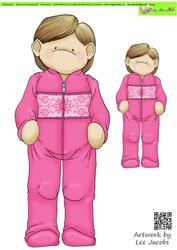 Onesie Doodles Large Image Pink