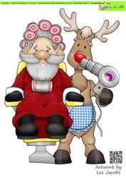 Rudolf Hairdressing Doodles Large Image
